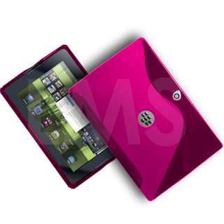   Magic Store   Hot Pink S Line Curve Gel Case For Blackberry Playbook