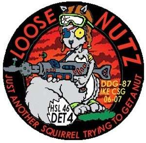   Patch Navy Helicopter Squad Det 4 Loose Nutz assigned DDG 87 USS Mason