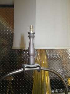 MID CENTURY BRUTALIST GEM ENCRUSTED XL GILDED LAMP GLAM  