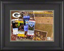 Green Bay Packers 4x Super Bowl Champions Framed Ticket Collage 