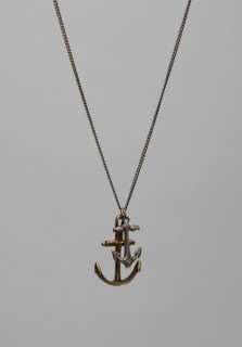 STRONGARM SOCIETY Anchors Aweigh Necklace in Sterling Silver at 