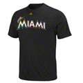 Miami Marlins Youth Black Majestic Wordmark T Shirt