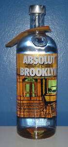 2010 Absolut Brooklyn Limited Edition 1L Vodka Neck Tag  
