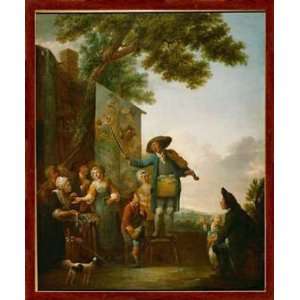 Bild mit Rahmen: Francois Louis Joseph Watteau, Le Violoneux, 58 x 