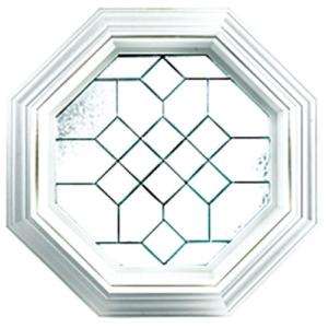 Hy Lite 23.25 in. x 23.25 in. Satin Nickel Caming Decorative Glass 