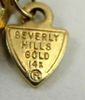 14K Yellow Gold Bracelet Petite Hearts Beverly Hills Gold 7 1/4 X 3 