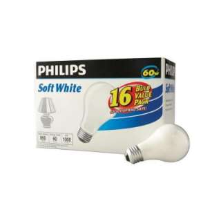 Philips 60 Watt Soft White Light Bulb (16 Pack) 409755 at The Home 