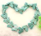25x20mm Mixed Howlite Turquoise Butterfly Loose Beads15pcs