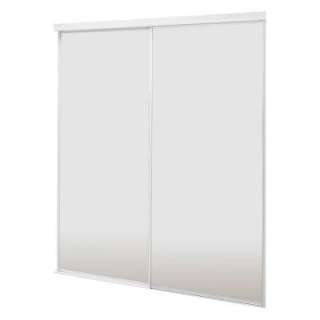 Aspen Snow Cool 96 In. X 96 In. Steel White Bypass Door at The Home 