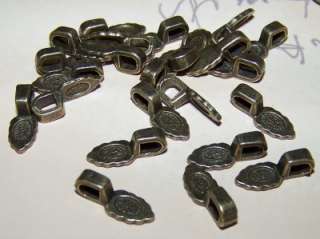 100 Pendant Bails Flat Glue Pad Finding Bronze Brass  