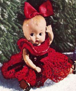 Crochet PATTERN 8 Baby Doll Christmas Dress Clothes  
