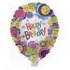 Folienballon Happy Birthday Muffin Figur klein bunt 45 cm Ballongas 