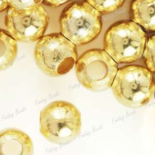 75pcs FREE SHIP Iron Round fashion Crimp Bead Gold wholesale fit 