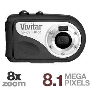 Vivitar ViviCam V8400W BLACK Underwater Digital Camera   8.1 