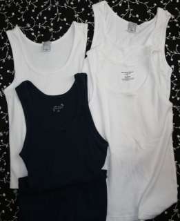   TANK TOPS 3 White 1 Navy Blue L Old Navy Classic Ribbed Cotton  