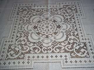 CANTERBURY CLASSIC DESIGN IVORY CREME OFF WHITE TABLECLOTH DOILY 35 X 