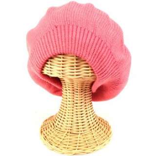 Kids 3 7 Girls Winter Beret Tam Slouchy Hat Cap Pink  