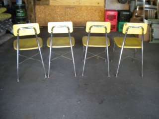   WAKEFIELD Yellow WOODITE Mid Century DINING CHAIRS XL Desk Seats