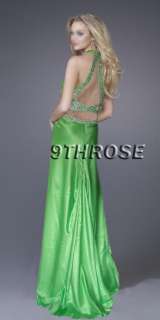 LOOK YOUR CHARMING BEST GREEN BEADED FORMAL/EVENING/PROM/BRIDESMAID 