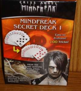 Secret Deck 1 Criss Angel MindFreak easy to preform 100 magic Tricks 