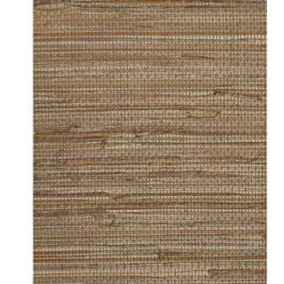 The Wallpaper Company 72 sq.ft. Brown Grasscloth Wallpaper WC1284536 