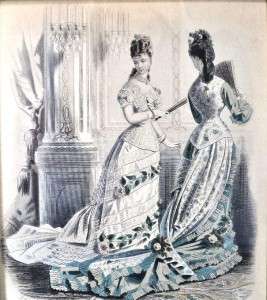 1877 Revue De La Mode Fashion Print   P Deferneville  