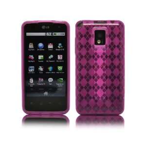   Case für das LG P990 Optimus Speed inkl Displayfolie Checker Pink