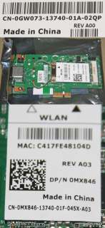 DELL WLAN PCI X NETWORK ADAPTER 0MX846 0GW073  
