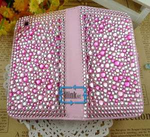 Rhinestone Bling Wallet Case Cover F iPhone 3 3G/S#A536  