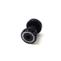 Flesh Tunnel Shop   Acrylic Flesh Tunnel PETAL   4mm   black