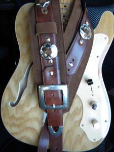 HANDMADE LEATHER GUITAR STRAP WESTERN RELIC SERIES  