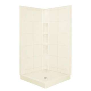   in. x 79 1/8 in. Shower Stall in Biscuit 72050100 96 at The Home Depot
