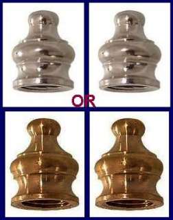 PAIR Small DECO Type LAMP FINIALS  HTF Fit 3/8 Pipe  