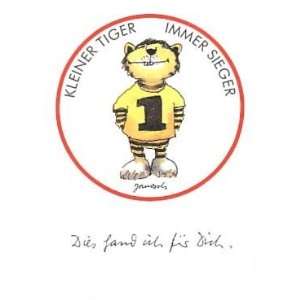 Janosch Sticker Postkarte Tiger Sieger  Bürobedarf 