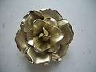 Coro Signed Gold And Matte Gold Tone Flower Pin Brooch