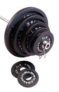 NEW OS 300 CAP Barbell 300 lb Olympic Weight Set with Bar and 2 