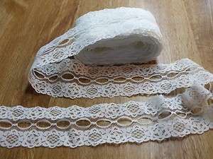 Vintage 9 Yds White Insertion Lace~2 Wide  