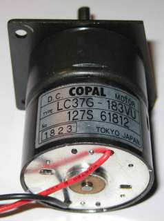 Copal Gearhead Motor   110 RPM   12 VDC   High Torque   4 in. lb 