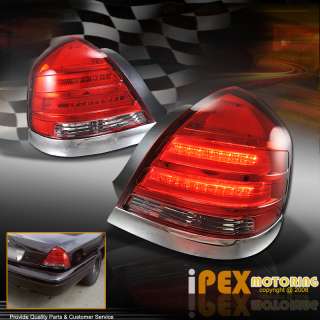 1998 2008 CROWN VICTORIA LX POLICE INTERCEPTOR RED LED TAIL LIGHTS w 