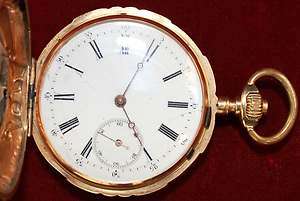 Tobias Geneve Taschenuhr Gold 585 Balancier Chronometre  