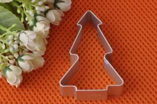 Santa Christmas Tree Biscuit Cookie Pastry Cutter Metal  