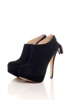 Boohoo Amelle Black Tassle Platform Shoe Boots BNIB  