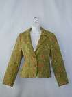 CAbi Gold Red Brocade Tapestry Coat Size 2  