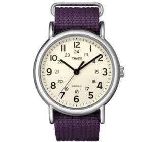 Timex Ladies Cream Dial Nylon Strap T2N648 Watch  