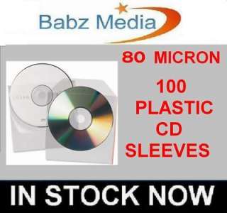 100 CD DVD DISC CLEAR COVER CASES PLASTIC SLEEVE WALLET  