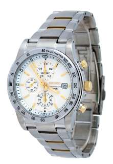   SNDD07 SNDD07P1 Mens Two Tone White Dial Chronograph Watch  