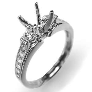   Diamond Engagement Ring Semi Mount (accomodates 0.7 ct. Diamond) Size