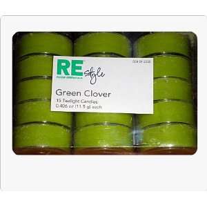  Green Clover Tealight Candles   15/pkg