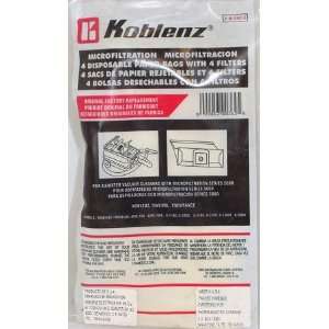 Koblenz Microfiltration Disposable Paper Bags w/ 4 Filters  