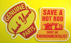 HOT ROD Junk Yard VW Retro vintage Stickers Decals  